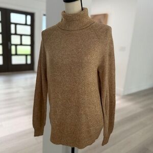 LOFT Tan Knit Turtleneck Sweater Size M